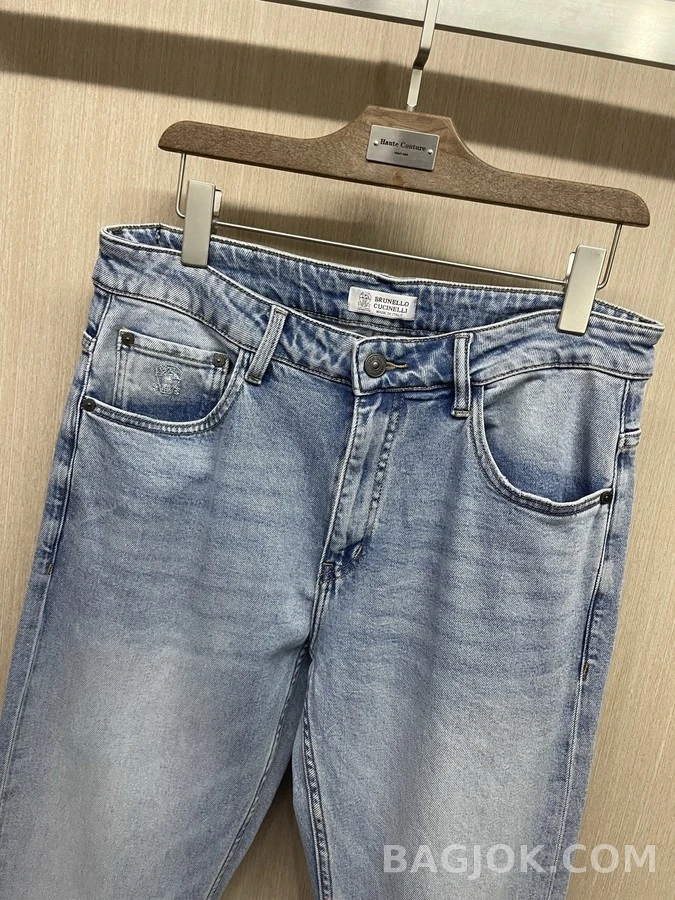 브루넬로 쿠치넬리 브루넬로 쿠치넬리 워싱 스트레이트 데님 팬츠 상세 이미지