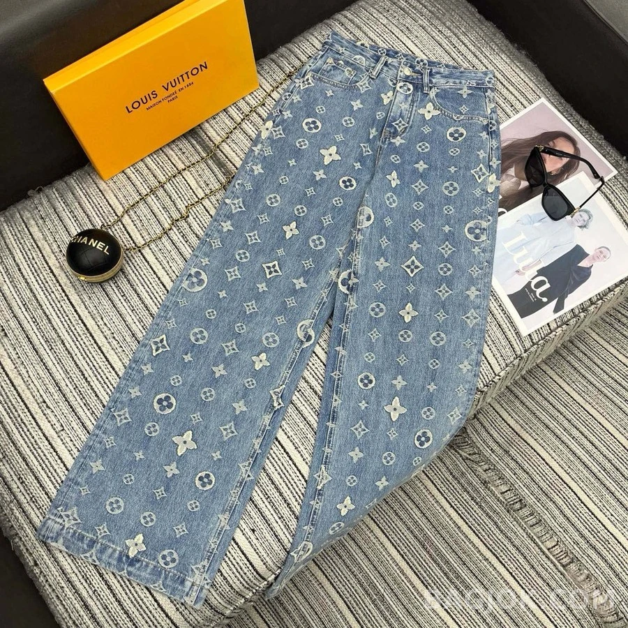 루이비통 루이비통 모노그램 자카드 데님 팬츠 상세 이미지