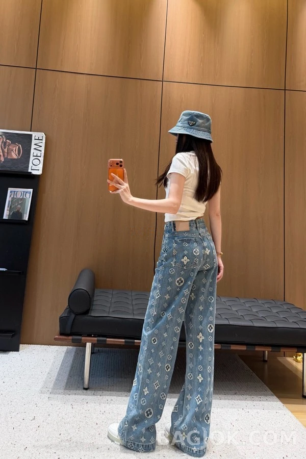 루이비통 루이비통 모노그램 자카드 데님 팬츠 상세 이미지