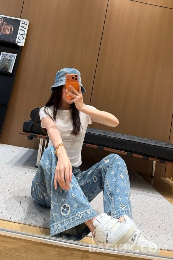 루이비통 루이비통 모노그램 자카드 데님 팬츠 상세 이미지