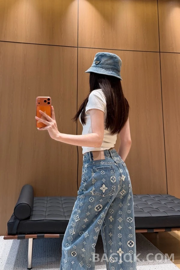 루이비통 루이비통 모노그램 자카드 데님 팬츠 상세 이미지