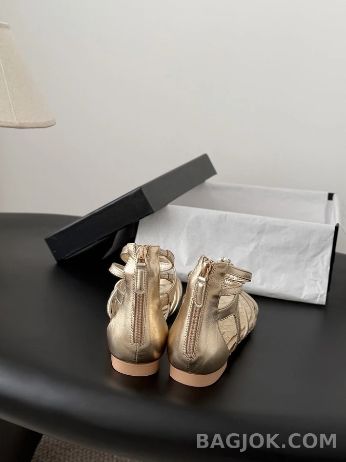 샤넬 샤넬 진주 플라워 글래디에이터 샌들 상세 이미지