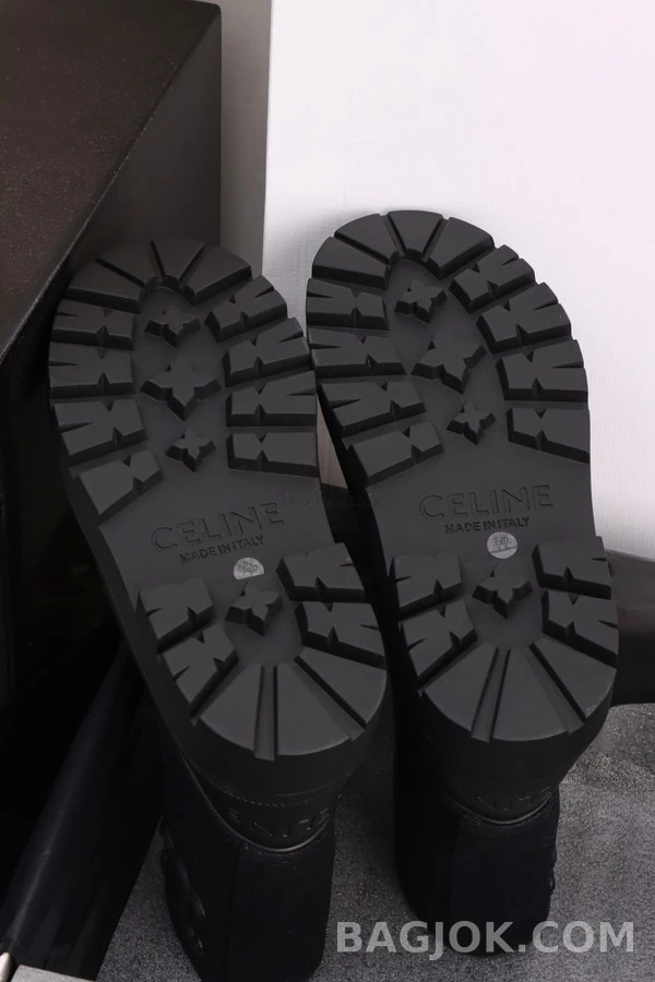 셀린느 셀린느 RILEY 캔버스 레이스업 부츠 상세 이미지