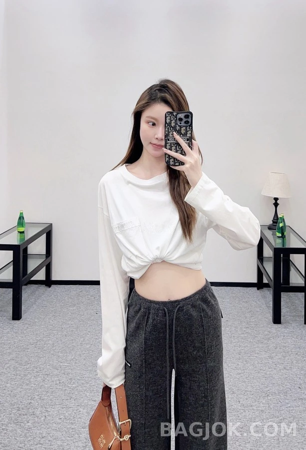미우미우 미우미우 드로스트링 와이드 팬츠 상세 이미지