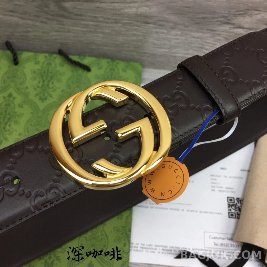 구찌 구찌 시마 인터로킹 G 버클 벨트 상세 이미지
