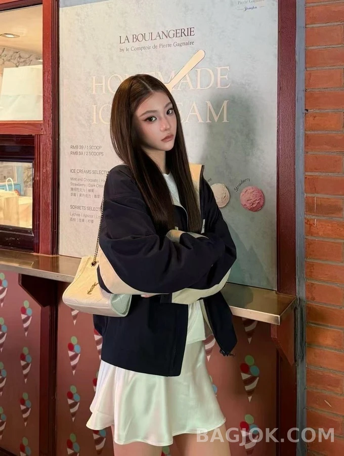생로랑 세인트로랑 배색 스트라이프 코튼 캔버스 자켓 상세 이미지