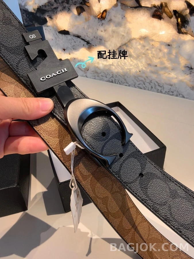 코치 코치 시그니처 패턴 리버서블 벨트 상세 이미지