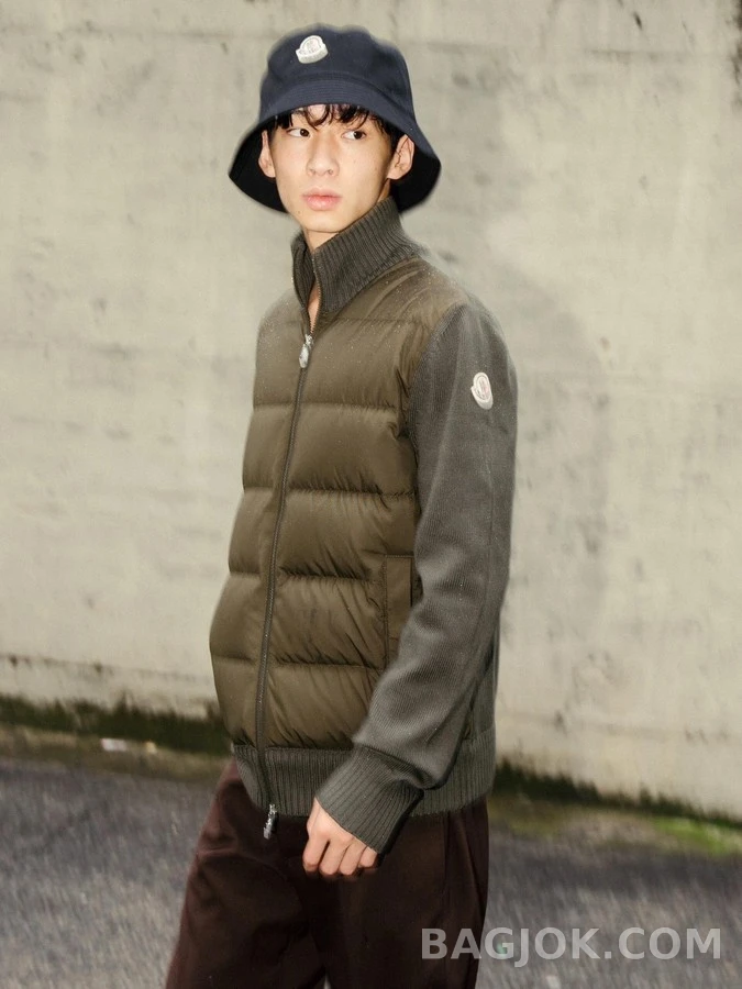 몽클레어 몽클레어 패딩 패널 니트 가디건 상세 이미지