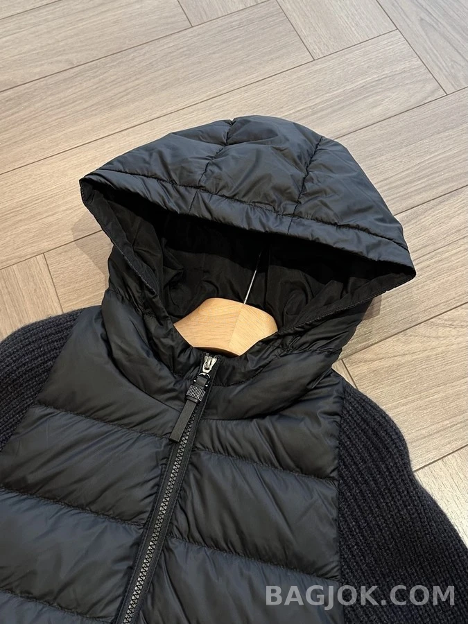 브루넬로 쿠치넬리 브루넬로 쿠치넬리 패딩 하이브리드 니트 후드 상세 이미지