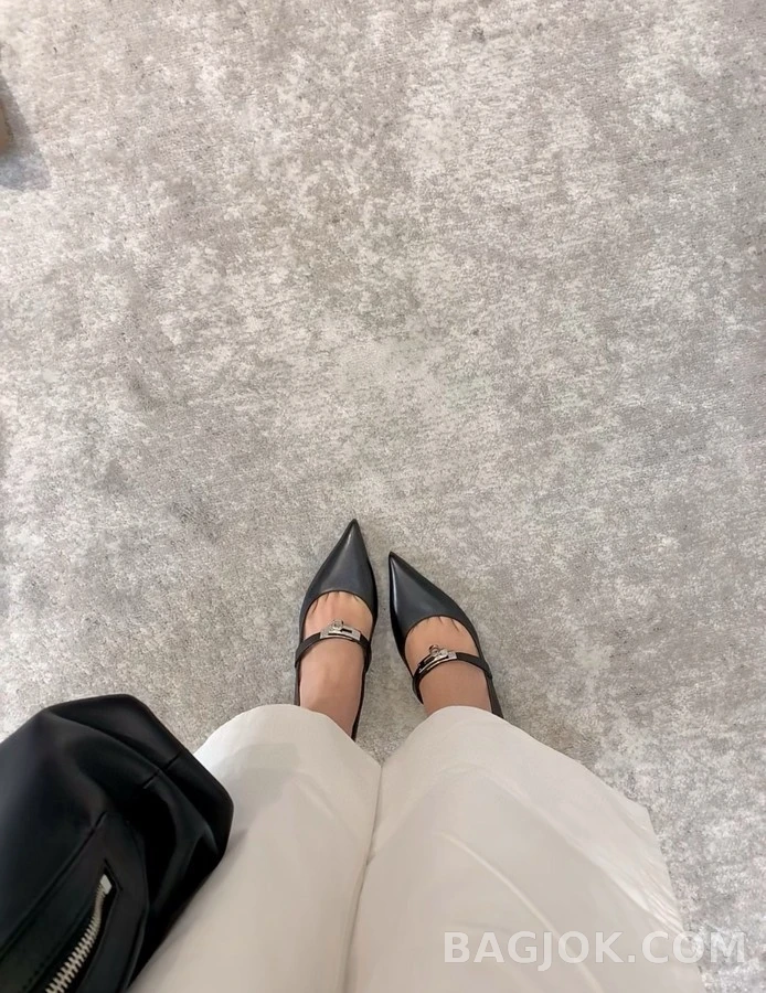 에르메스 에르메스 크로커 엠보 켈리 버클 힐 상세 이미지