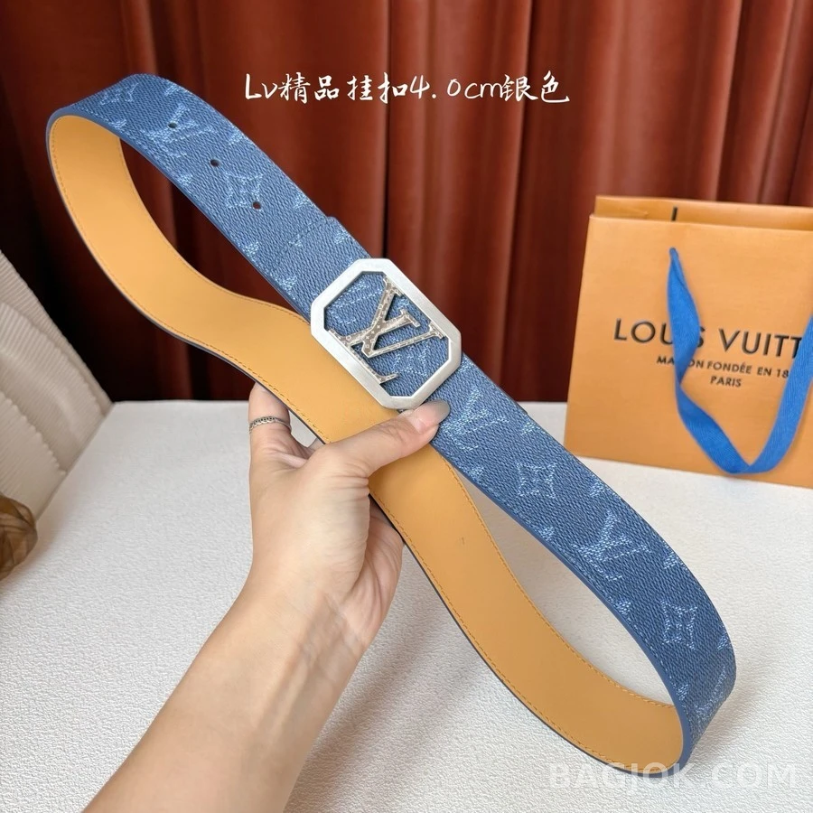 루이비통 루이비통 모노그램 가죽 벨트 상세 이미지