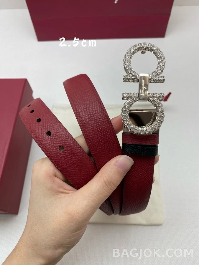 페라가모 페라가모 간치니 크리스탈 버클 벨트 상세 이미지