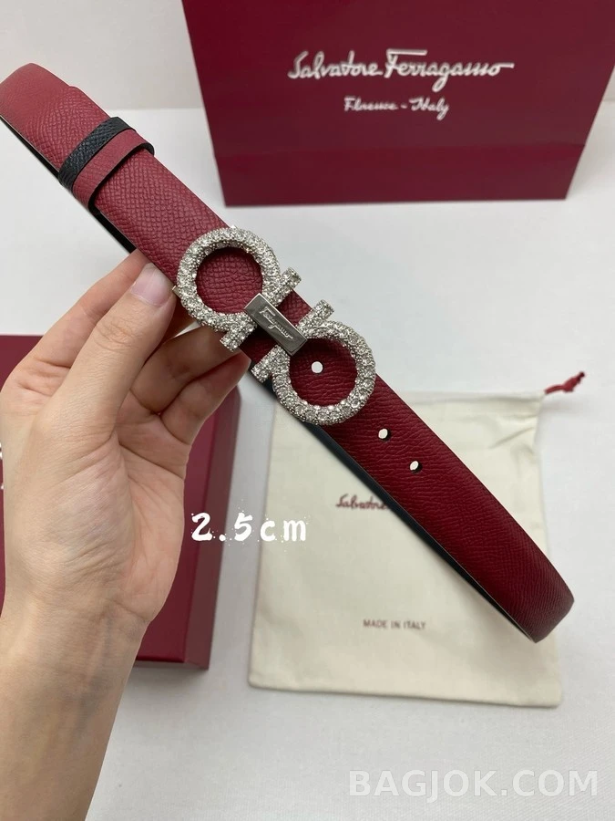 페라가모 페라가모 간치니 크리스탈 버클 벨트 상세 이미지