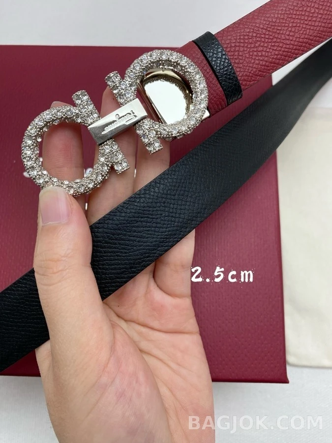 페라가모 페라가모 간치니 크리스탈 버클 벨트 상세 이미지
