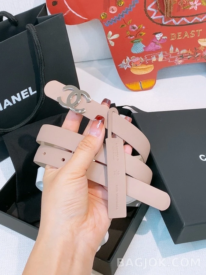 샤넬 샤넬 더블 C 로고 슬림 벨트 상세 이미지