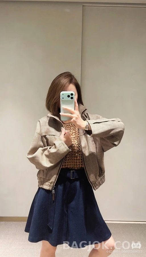 브루넬로 쿠치넬리 브루넬로 쿠치넬리 하운드투스 스탠드넥 자켓 상세 이미지