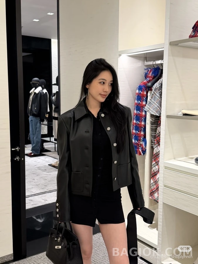 샤넬 샤넬 리본 벨트 가죽 자켓 상세 이미지