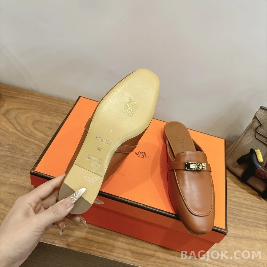 에르메스 에르메스 에클레어 금장 뮬 로퍼 상세 이미지