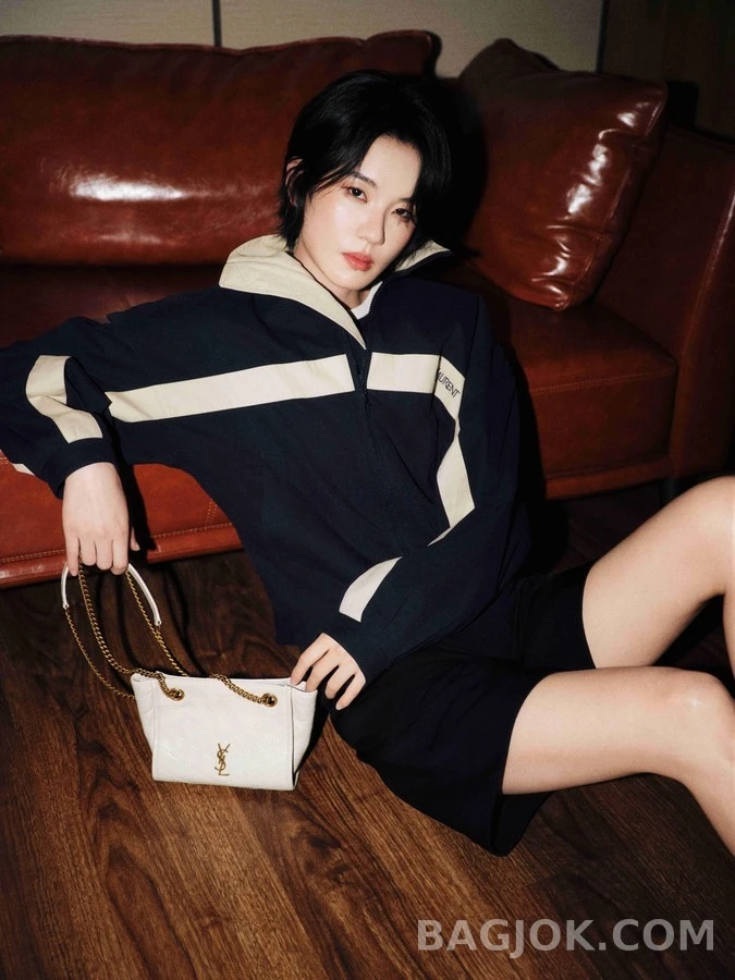 생로랑 세인트로랑 로고 자수 배색 자켓 상세 이미지