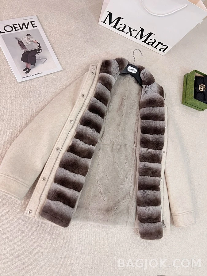로로피아나 로로피아나 퍼 칼라 울 코트 상세 이미지