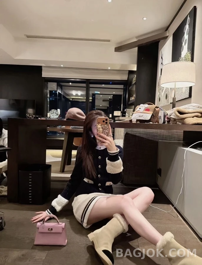 샤넬 샤넬 투톤 스웨이드 양모 설원 부츠 상세 이미지