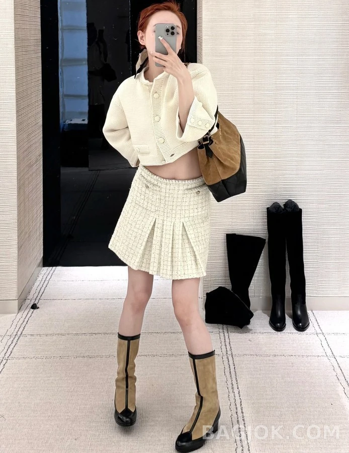샤넬 샤넬 투톤 기사 롱 부츠 상세 이미지