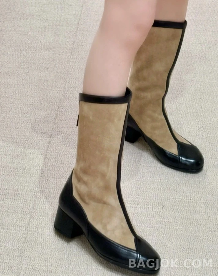 샤넬 샤넬 투톤 기사 롱 부츠 상세 이미지