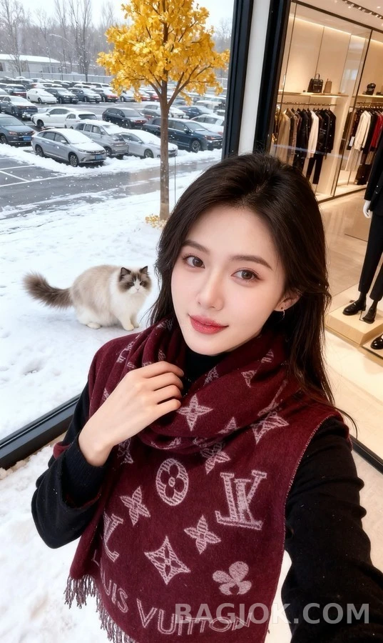 루이비통 루이비통 에센셜 샤인 모노그램 머플러 상세 이미지