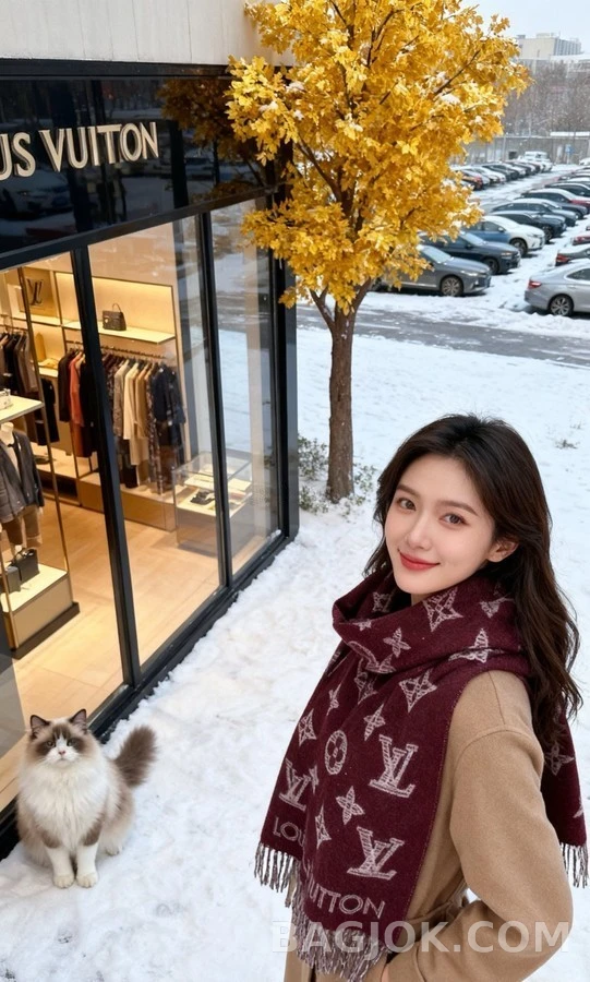 루이비통 루이비통 에센셜 샤인 모노그램 머플러 상세 이미지