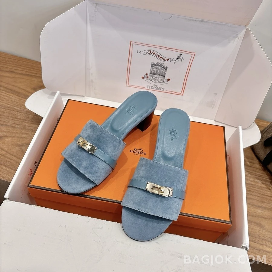 에르메스 에르메스 켈리 버클 스웨이드 뮬 상세 이미지