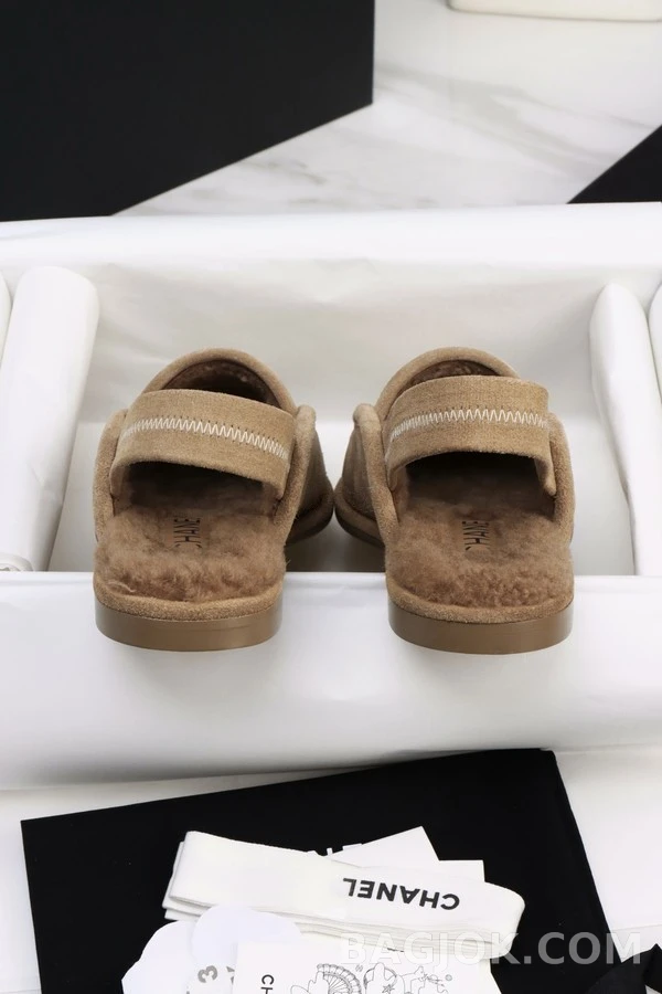 샤넬 샤넬 스웨이드 털 안감 슬링백 로퍼 상세 이미지