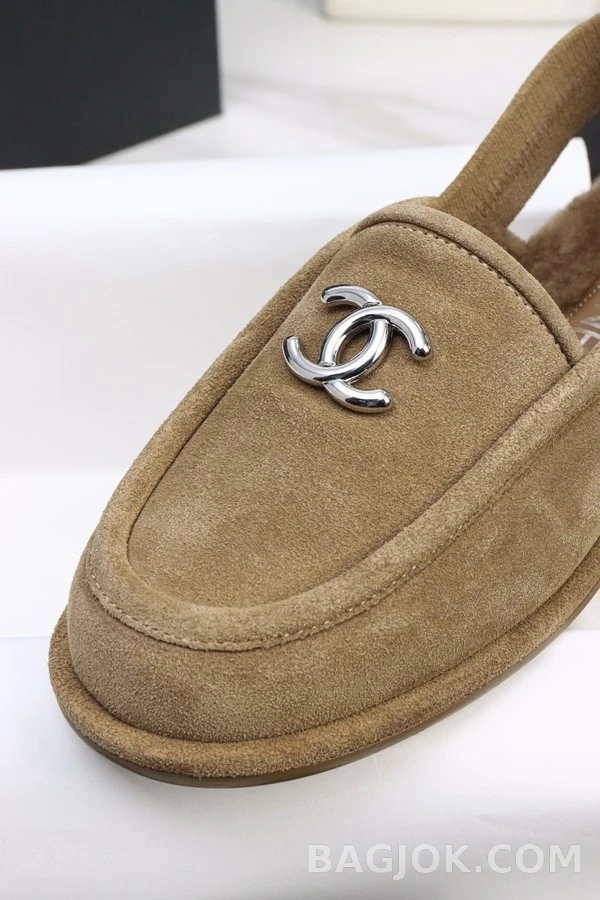 샤넬 샤넬 스웨이드 털 안감 슬링백 로퍼 상세 이미지
