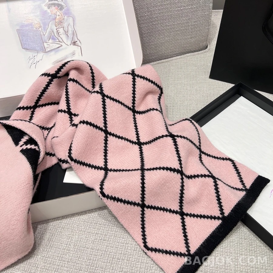샤넬 샤넬 퀼팅 로고 더블 스카프 상세 이미지