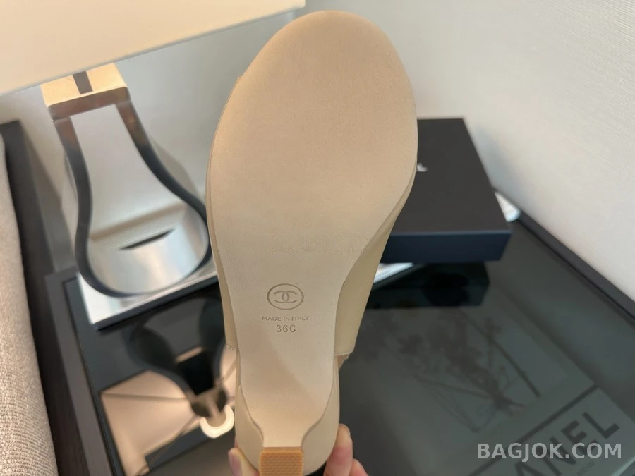 샤넬 샤넬 진주 장식 슬링백 힐 상세 이미지