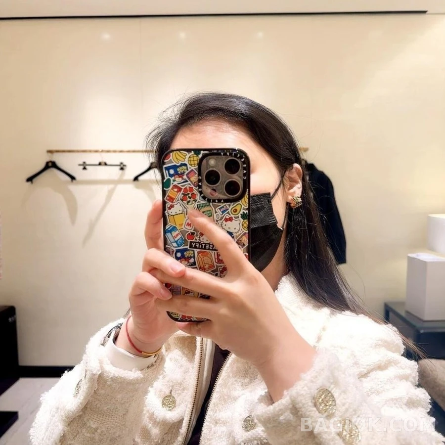 샤넬 샤넬 체인 레더 반원 귀걸이 상세 이미지