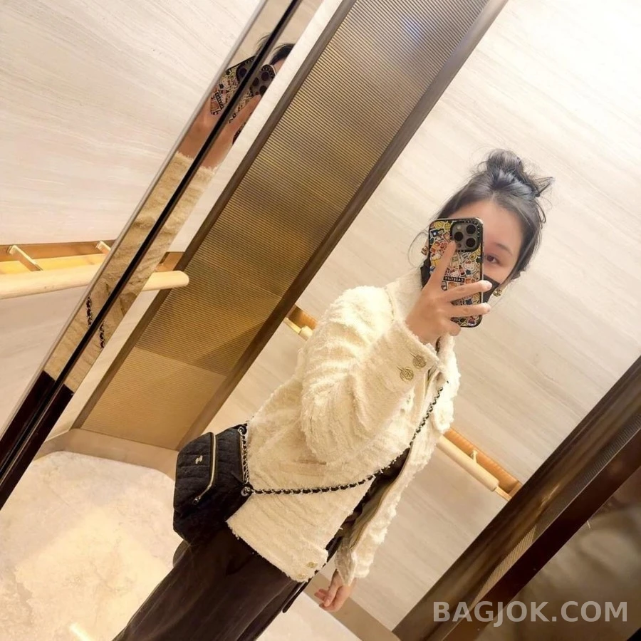 샤넬 샤넬 체인 레더 반원 귀걸이 상세 이미지