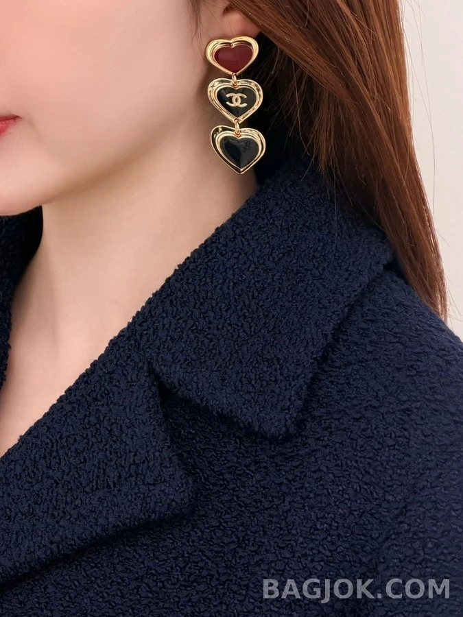 샤넬 샤넬 하트 드롭 귀걸이 상세 이미지