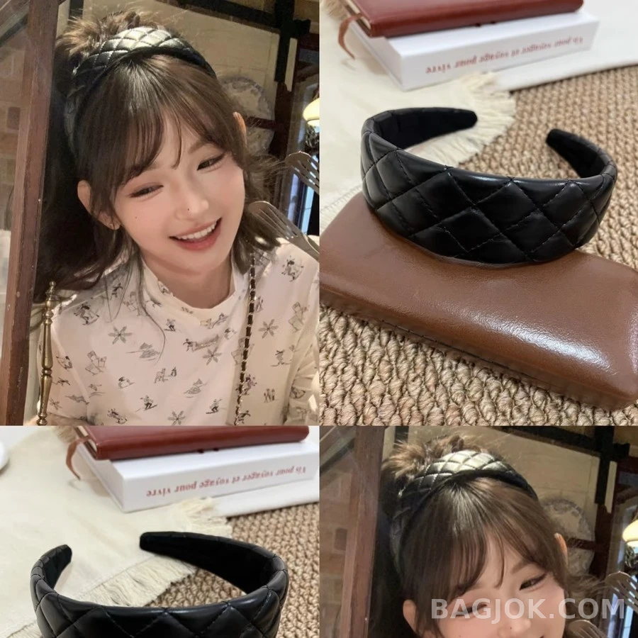 샤넬 샤넬 퀼팅 레더 헤어밴드 상세 이미지