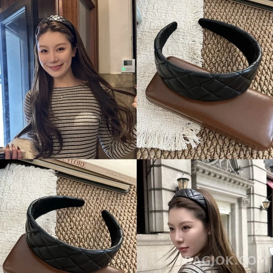 샤넬 샤넬 퀼팅 레더 헤어밴드 상세 이미지