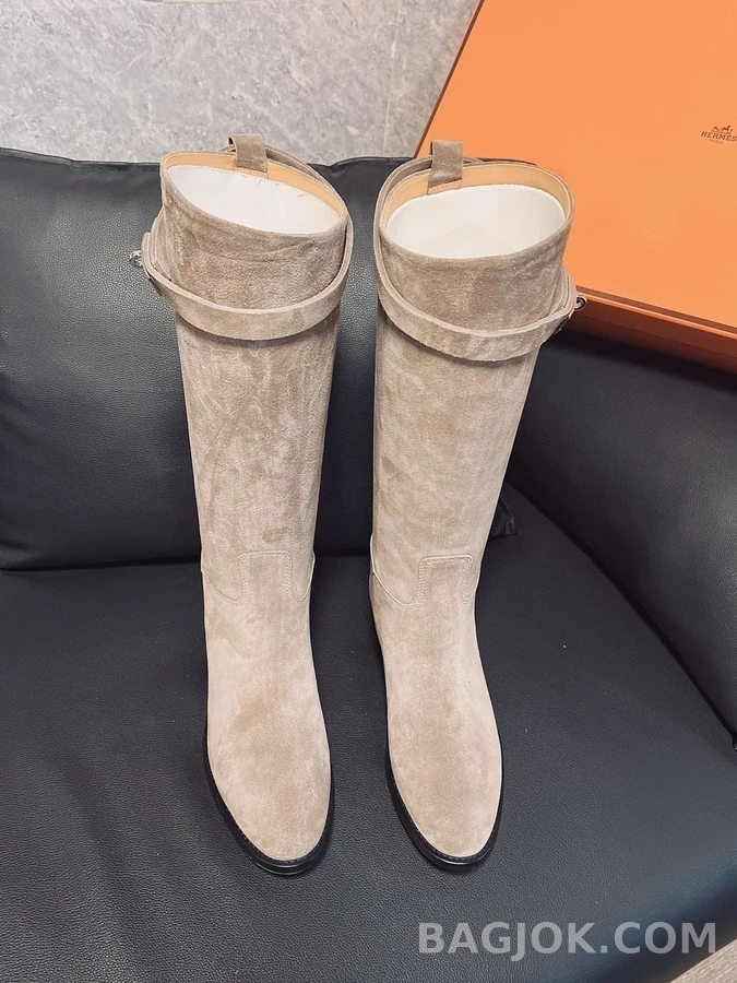 에르메스 에르메스 켈리 버클 스웨이드 롱 부츠 상세 이미지