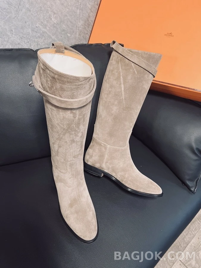 에르메스 에르메스 켈리 버클 스웨이드 롱 부츠 상세 이미지