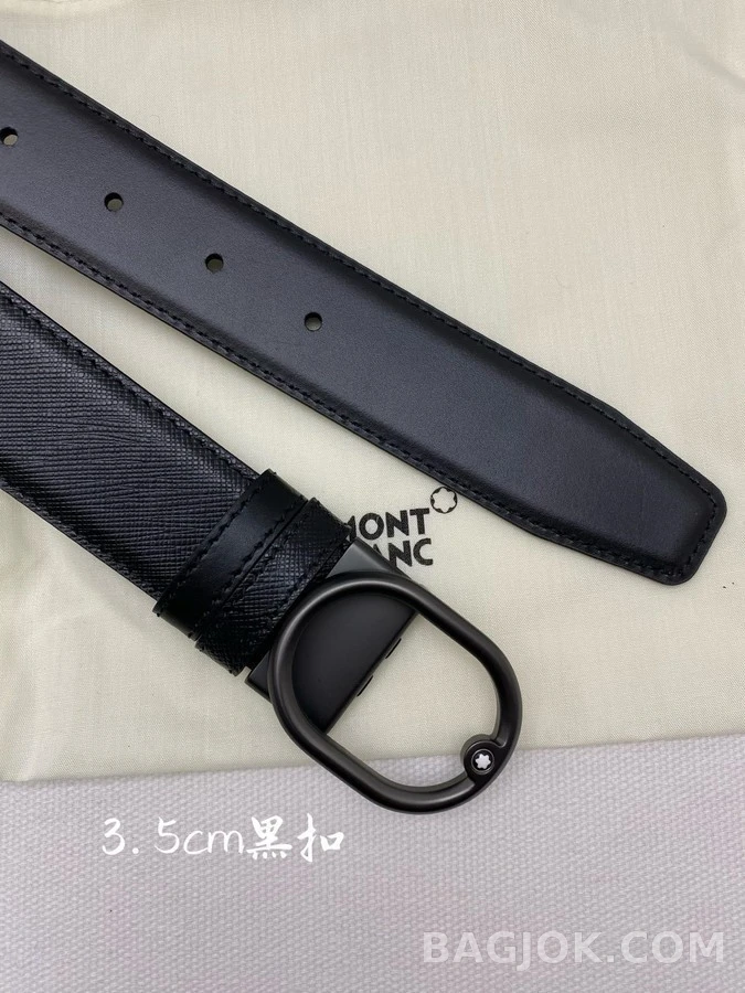 몽블랑 몽블랑 오벌 버클 레더 벨트 상세 이미지