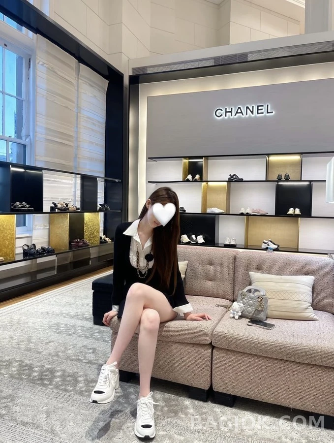 샤넬 샤넬 퀼팅 하이힐 스니커즈 상세 이미지