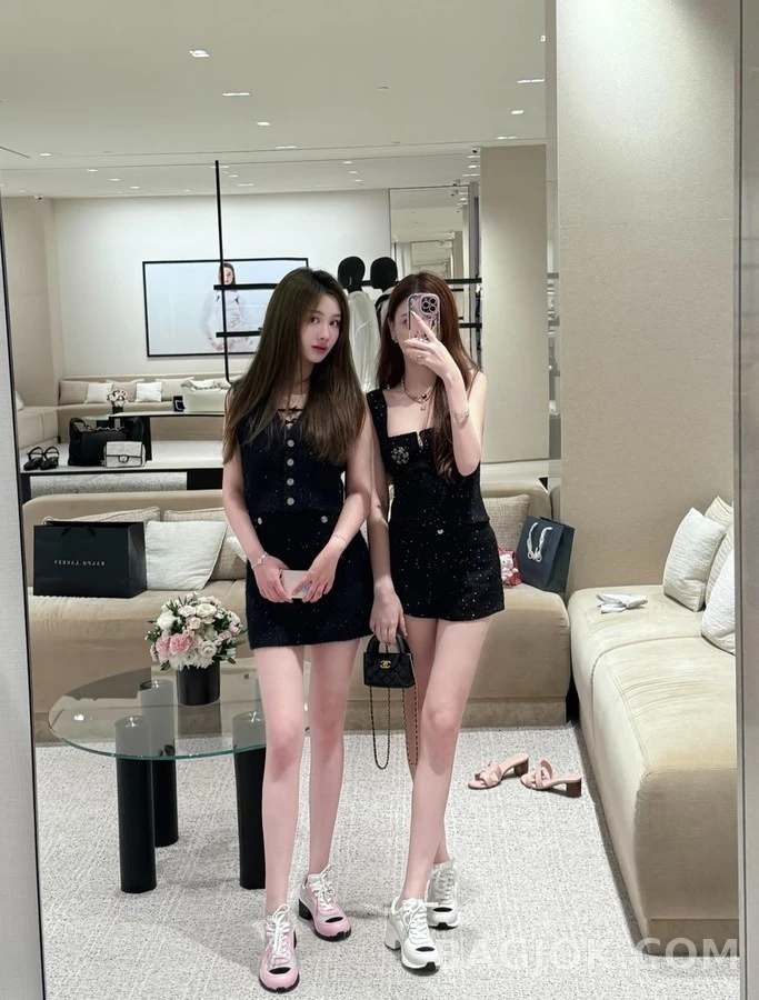 샤넬 샤넬 퀼팅 하이힐 스니커즈 상세 이미지