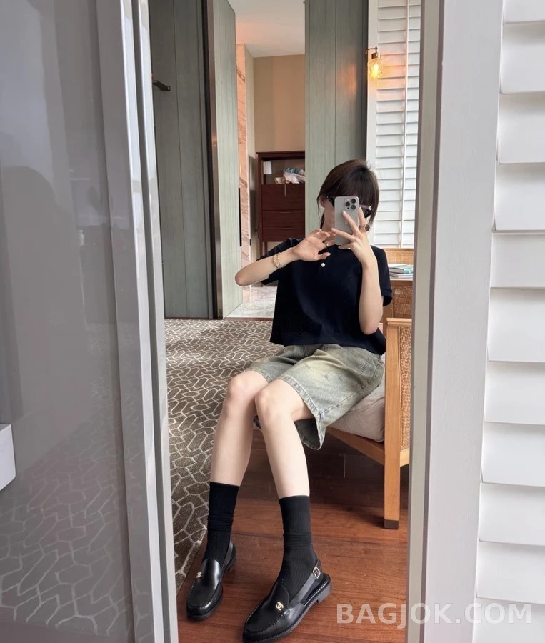 샤넬 샤넬 더블 C 로고 슬링백 로퍼 상세 이미지