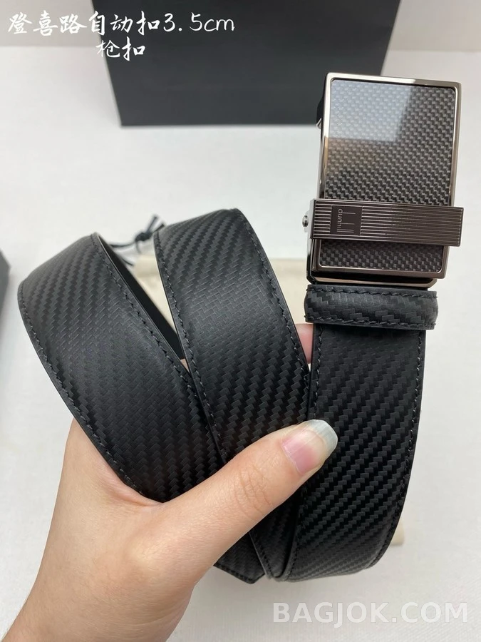 던힐 던힐 카본 텍스처 자동 버클 벨트 상세 이미지