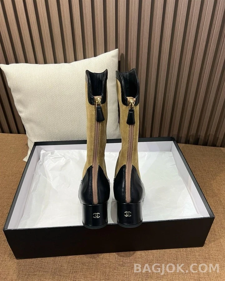 샤넬 샤넬 하이 부츠 스웨이드 카프스킨 상세 이미지
