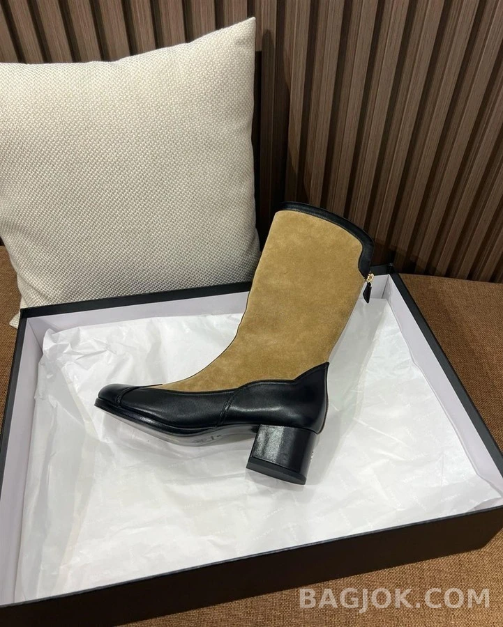 샤넬 샤넬 하이 부츠 스웨이드 카프스킨 상세 이미지