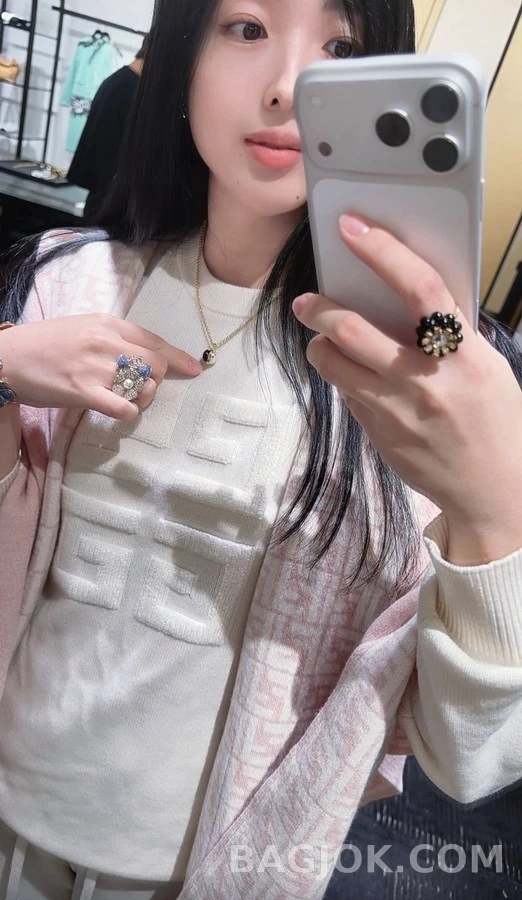 샤넬 샤넬 블랙앤화이트 컬러블록 진주 목걸이 상세 이미지