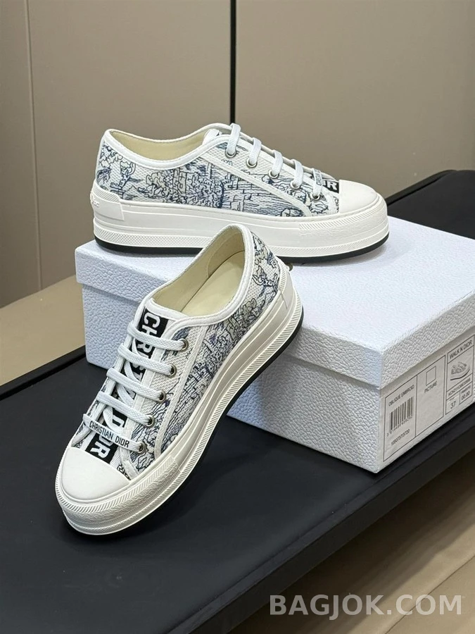 디올 디올 Walk'n'Dior 플랫폼 스니커즈 Toile de Jouy 상세 이미지